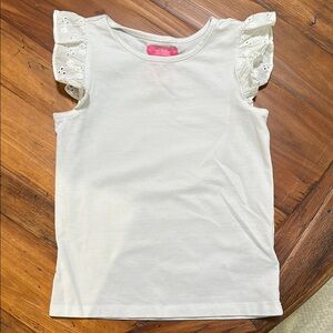 Isaac Mizrahi White Ruffle Tank Top